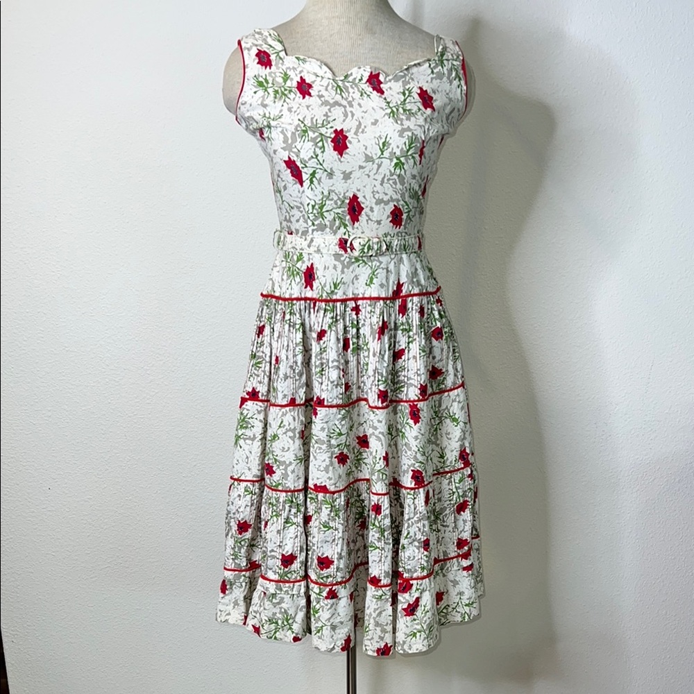 Susan Ross Vintage 50’s 60’s Poppy Print Dress